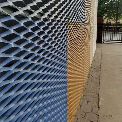 Ketebalan 0,5-2mm Aluminium Mesh Logam Diperluas Untuk Dekorasi