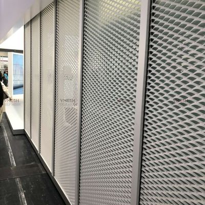 Plafon Bangunan Aluminium Bahan Bangunan Layar Fasad Wire Mesh Diperluas