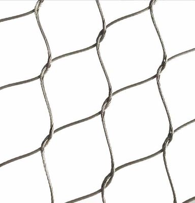 Tulang burung tahan lama Aviary Fleksibel Stainless Steel Kabel Jaring 304l 50x50mm