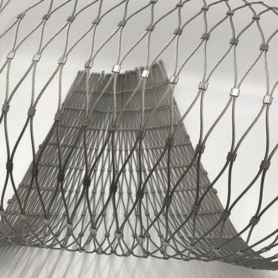 Kebun Binatang Mesh Pagar Stainless Steel Wire Rope Mesh Net Kekuatan Tinggi