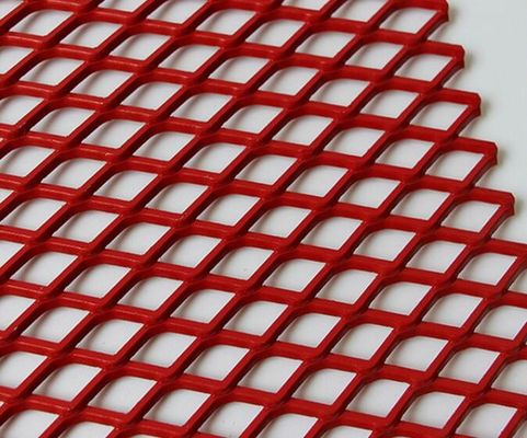 Perforated Powder Coated Aluminium Expanded Metal Mesh Untuk Dekorasi Dinding Luar