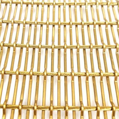 Panel Fasad Logam Cladding Stainless Steel Dekoratif Anyaman Wire Mesh