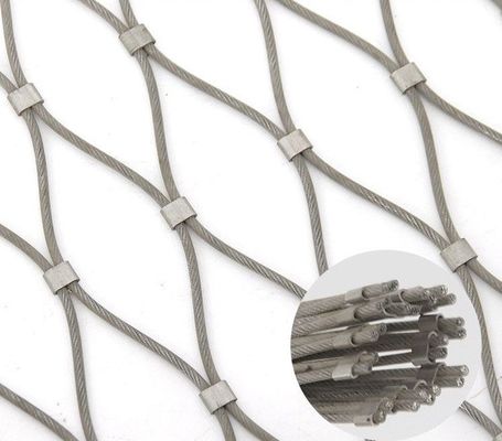 Jembatan Perlindungan Stainless Steel Kabel Jaringan 80x80mm Untuk Zoo Hewan Kandang
