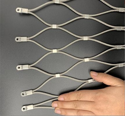 Silver Stainless Steel Rope Mesh with Resist Chewing and Heavy Snow Wind Resistant Properties for Aviary and Zoo Enclosures