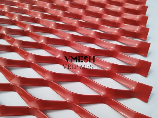 Customized Powder Coating Aluminium Expanded Metal Mesh Langit-langit Dinding Fasad