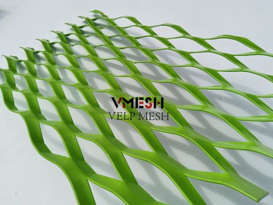 Dekorasi Fasad Aluminium Mesh Expanded Screen Powder Coated