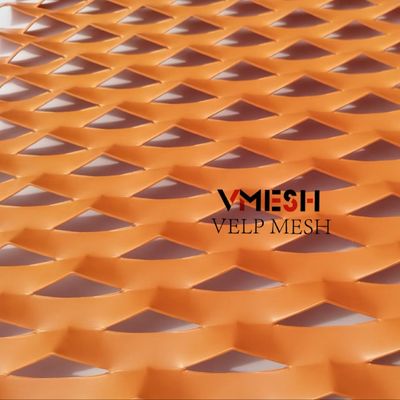 Dekoratif Aluminium Diamond diperluas Metal Mesh Panel Untuk dinding