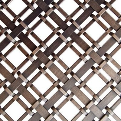 Panel Dekoratif Stainless Steel Wire Wire Mesh Arsitektur Kustomisasi