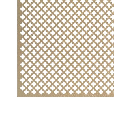 Lapisan PVDF Persegi Arsitektur Panel Aluminium Berlubang Lembar Perforasi Logam Dekoratif