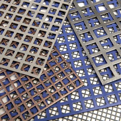 Aluminium Perforated Metal Facade Panel Dekoratif Curtain Wall Perforated Mesh
