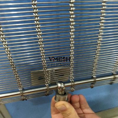 Gantung Lipat Screen stainless steel Woven Desain Mesh Tirai Untuk Indoor Shadow Curtain