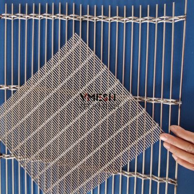 Wire Mesh Tenun Batang Kabel Stainless Steel Ukuran Khusus untuk Dekorasi Bangunan Arsitektur