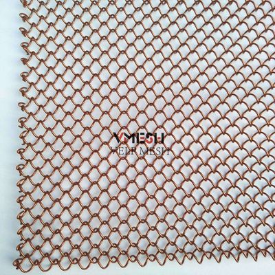 Aluminium Coil Drapery Woven Wire Mesh Metal Curtain untuk Dekorasi Rumah
