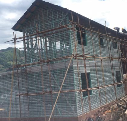 Konstruksi bekisting logam beton jala galvanis baja iga lath