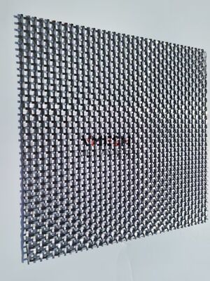 Perisai dinding fasad yang tahan lama yang disesuaikan Eksterior dan interior Metal luar Keamanan stainless steel Woven Dekoratif Arsitektur Wire Mesh