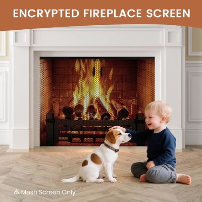 Tirai Kain Metalik Multi-panel Lipat yang Dapat Disesuaikan Untuk Layar Perapian Dalam Ruangan