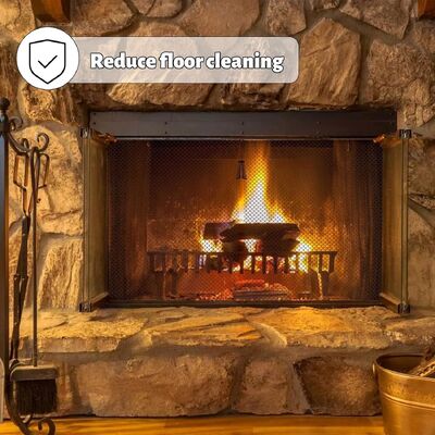 Tirai Rantai Kustom Ukuran Jaring Logam Berpasangan Desain Untuk Keamanan Perapian