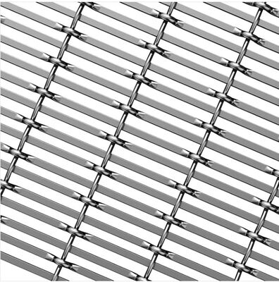 Kuningan Kustom Selesai Antik Arsitektur SS Crimped Mesh Eksterior Arsitektur Metal Mesh Cladding