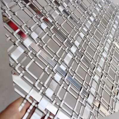 Kustomisasi Panel Tenun Kawat Datar Stainless Steel Untuk Dekorasi Dalam Ruangan