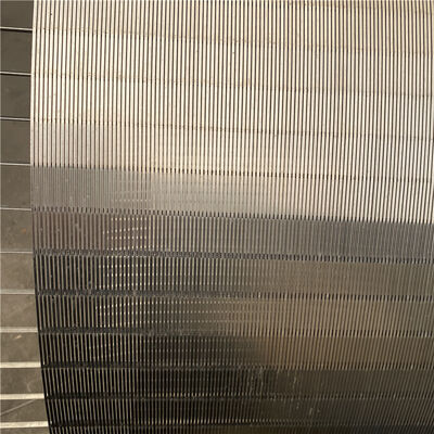 Panel Layar Tekuk Saringan Kawat Terbungkus Baji Stainless Steel Johnson