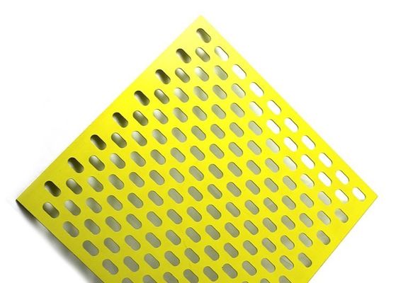 Vibrating Aluminium Slotted Hole Perforated Metal Mesh Dekoratif Ketebalan 1-10mm