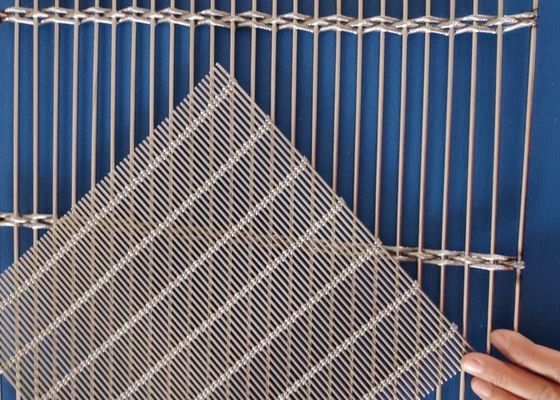 Fleksibel Anodized Metal Mesh Railing Tangga 5.3kg / Sqm Arsitektur Kabel Mesh