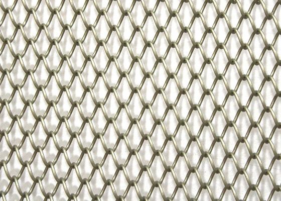Chain Link Arsitektur Metal Mesh 3.8mm 8.0mm Cincin Dekoratif Metal Coil Drapery