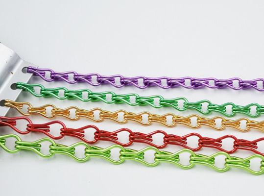 0.8*2m 0.9*1.8m Arsitektur Metal Mesh 1060 3003 Aluminium Chain Link Fly Curtain