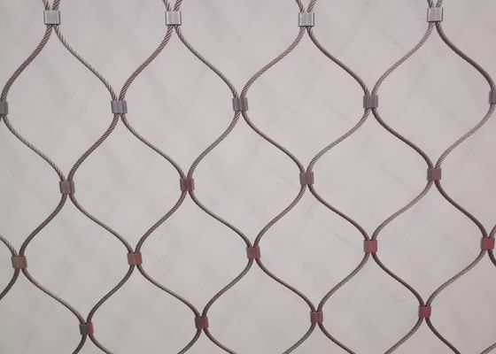 Ferruled 1.5mm 1.6mm Stainless Steel Wire Rope Mesh Untuk Kandang Hewan Kebun Binatang