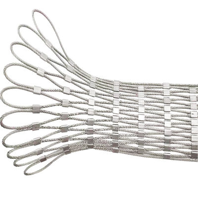 Steel 304 316 Stainless Rope Mesh Fleksibel Bridge Perlindungan Pegangan
