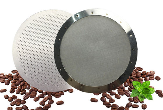 SS316 Perforated Coffee Steel Mesh Filter Disc Micro Hole Etching
