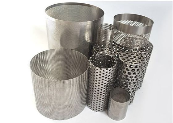 Velp Cylinder Berlubang Logam Mesh Tabung Filter Berlubang Anodized Galvanis