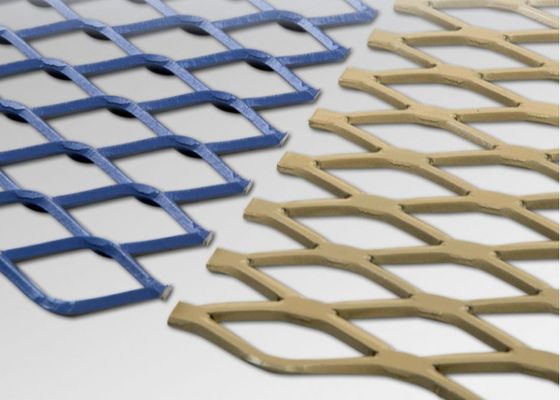 Heavy Duty Expanded Metal Catwalk Grating 500g/sqm Lapisan seng ASTMA36