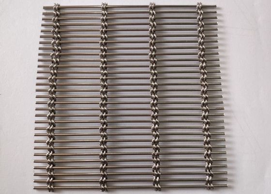 Arsitektur SS 316 316L Woven Wire Mesh Wall Cladding ISO9002