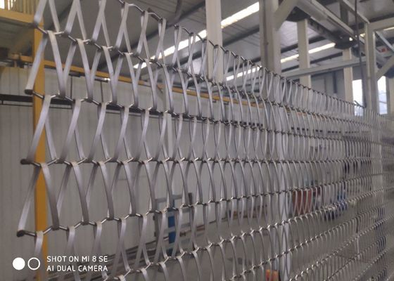 Tahan Api 4mm Arsitektur Wire Mesh Stainless Steel Logam Anyaman Dekoratif