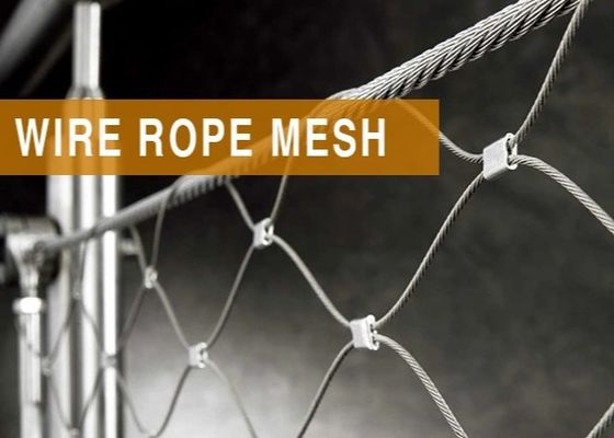 AISI 316 Stainless Steel Knotted Rope Mesh Untuk Bird Aviary Anti Theft ISO9002