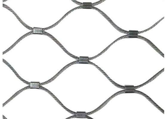 Zoo 316 Inox Stainless Steel Wire Rope Woven Mesh Jenis Ferruled