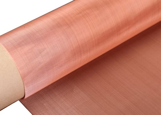 Merah 99,99% Tembaga Murni Wire Mesh Roll EMF RF Shielding