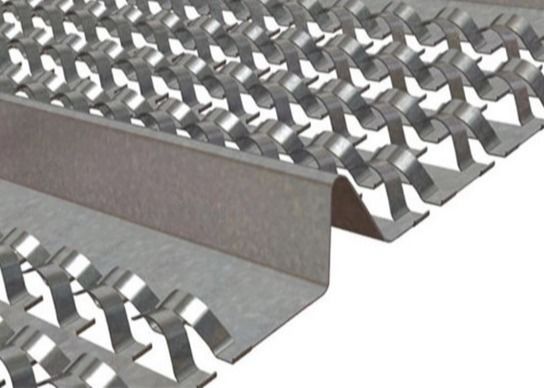 0.11-0.45mm Tebal Stucco Wire Mesh Baja Galvanis Rib Lath Tinggi