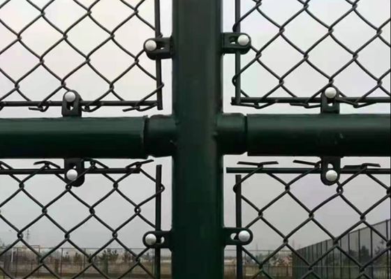 Sementara 25*25mm 50*50mm Mesh Galvanized Chain Link Pagar Untuk Olahraga Diajukan