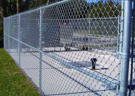 Pvc Coated Wire Mesh 50 Ft Chain Link Pagar Taman Bermain Berlian