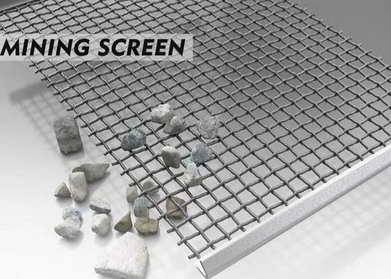 Mining Quarry Stone Crusher Wire Mesh Lubang 3mm * 3mm Dengan Kait 180 Derajat