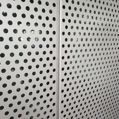 Round Hole Decorative Aluminium Metal Cladding Powder Dilapisi