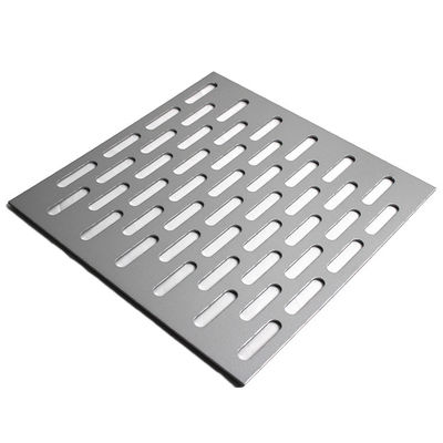 Steel Slotted Lubang Memanjang Panel Mesh Logam Berlubang Dengan Ujung Bulat