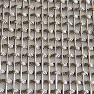 Ss 201 Woven Wire Drapery Dekoratif Batang Kabel Logam Fleksibel Untuk Gedung Perkantoran