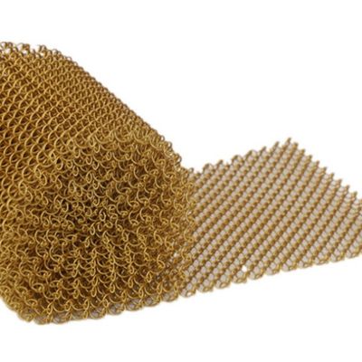 Aluminium Coil Drapery Arsitektur Wire Cloth Untuk Partisi Curtain Divider