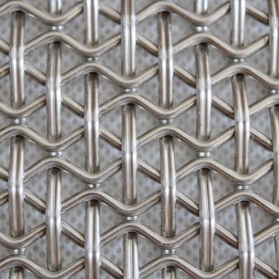 Stainless Steel Galvanis Persegi Tenun Wire Mesh Berkerut